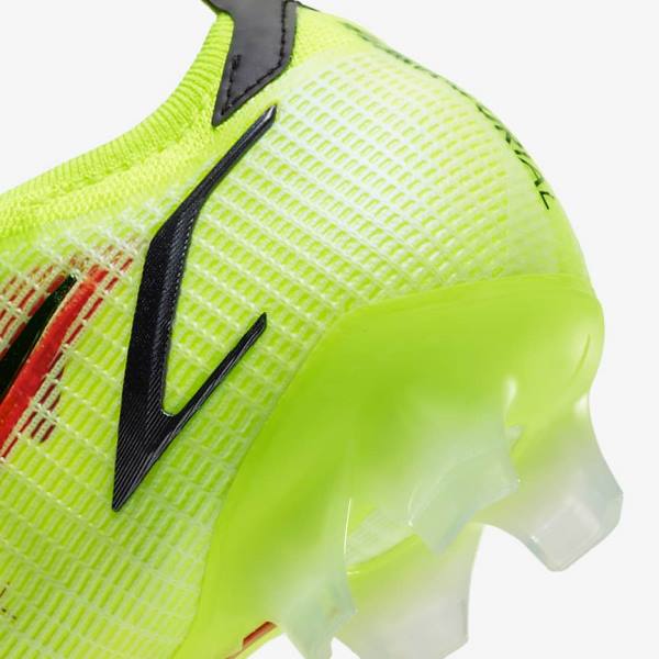 Black / Light Red Nike Mercurial Vapor 14 Elite FG Firm-Ground Men's Football Shoes | NK937UKF