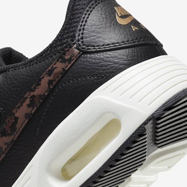 Black / Metal Gold / Brown Nike Air Max SC Women's Sneakers | NK657MJQ