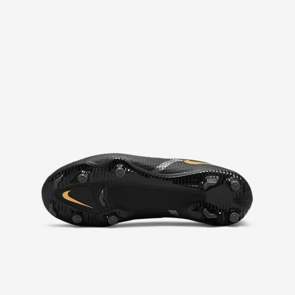 Black / Metal Gold / Dark Grey / Metal Dark Grey Nike Jr. Phantom GT2 Academy MG Older Multi-Ground Kids' Football Shoes | NK204XCP