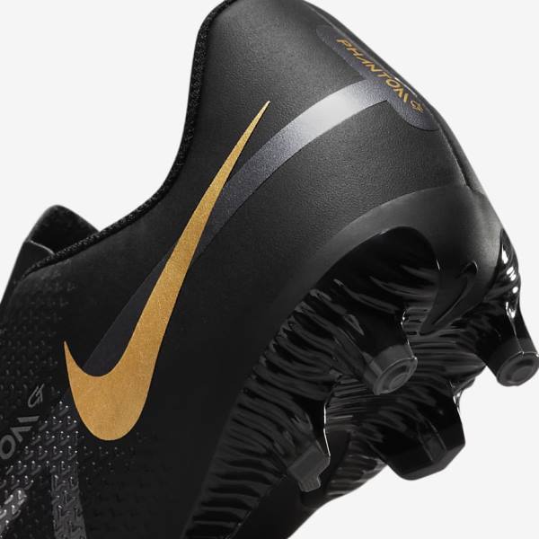 Black / Metal Gold / Dark Grey / Metal Dark Grey Nike Jr. Phantom GT2 Academy MG Older Multi-Ground Kids' Football Shoes | NK204XCP