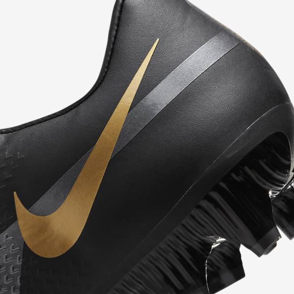 Black / Metal Gold / Dark Grey / Metal Dark Grey Nike Phantom GT2 Academy MG Multi-Ground Men's Football Shoes | NK276DIC