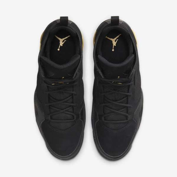 Black / Metal Gold Nike Jordan Flight Club 91 Men's Sneakers | NK145YSL