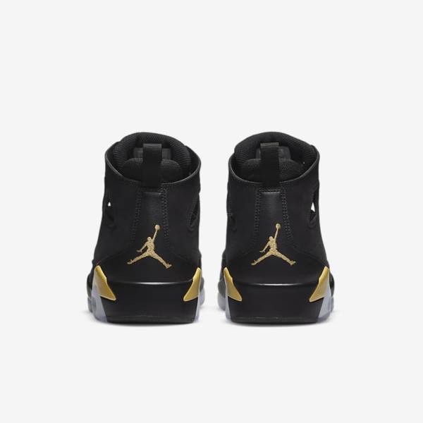 Black / Metal Gold Nike Jordan Flight Club 91 Men's Sneakers | NK145YSL