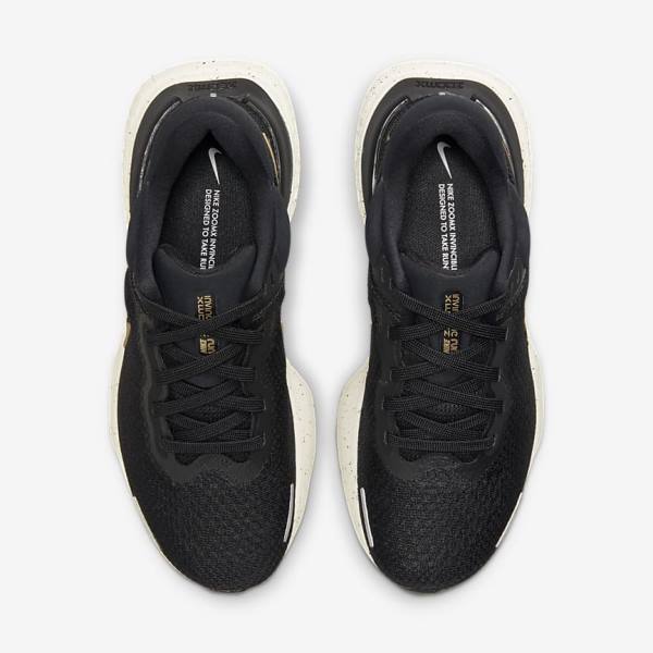 Black / Metal Gold Nike ZoomX Invincible Run Flyknit Road Women's Running Shoes | NK751DNQ