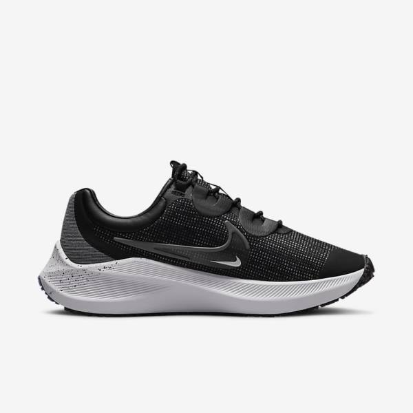 Black / Metal Silver / Blue / Grey Nike Zoom Winflo 8 Shield Weatherised Road Women's Running Shoes | NK709SEG