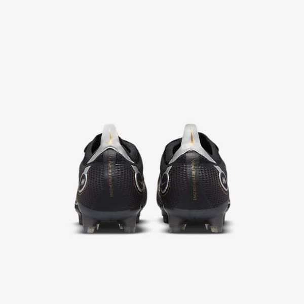 Black / Metal Silver / Grey / Metal Gold Nike Mercurial Vapor 14 Elite FG Firm-Grounds Men's Football Shoes | NK056RHN