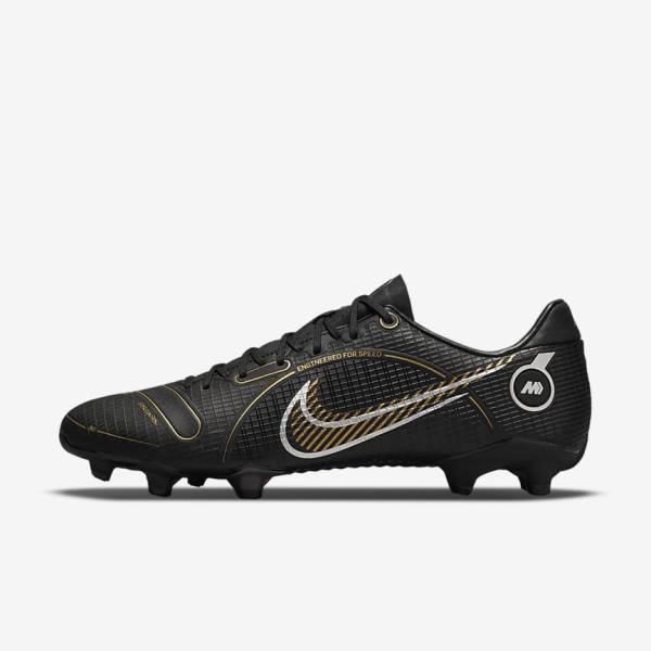 Black / Metal Silver / Grey / Metal Gold Nike Mercurial Vapor 14 Academy MG Multi-Ground Women\'s Football Shoes | NK153HVL