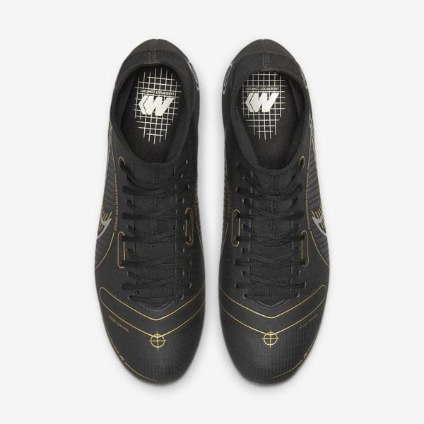 Black / Metal Silver / Grey / Metal Gold Nike Mercurial Superfly 8 Academy SG-PRO Anti-Clog Traction Soft-Grounds Women's Football Shoes | NK310COH