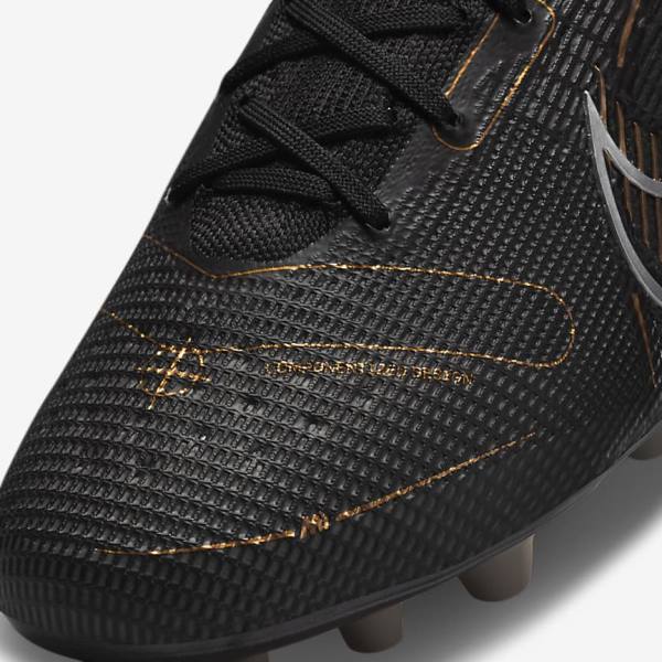 Black / Metal Silver / Grey / Metal Gold Nike Mercurial Superfly 8 Elite AG Artificial-Grasss Women's Football Shoes | NK348RKJ