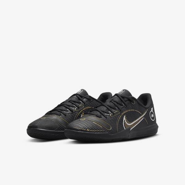 Black / Metal Silver / Grey / Metal Gold Nike Jr. Mercurial Vapor 14 Academy IC Older Indoor Court Kids' Football Shoes | NK981LCH