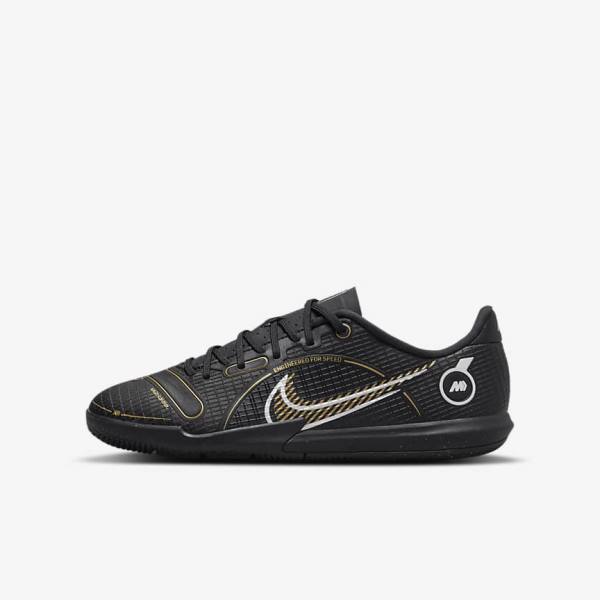 Black / Metal Silver / Grey / Metal Gold Nike Jr. Mercurial Vapor 14 Academy IC Older Indoor Court Kids\' Football Shoes | NK981LCH