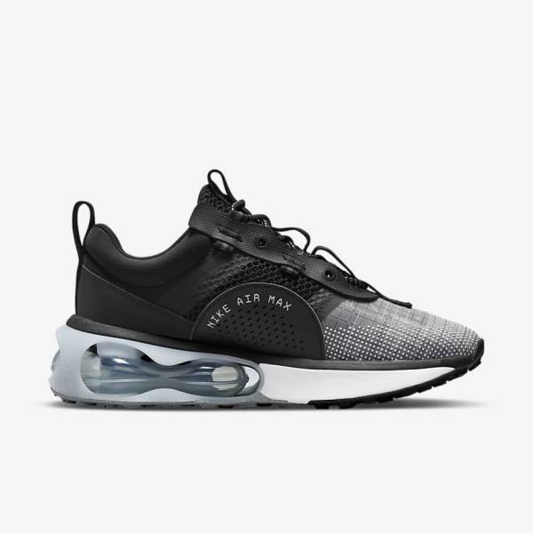 Black / Metal Silver / Grey / White Nike Air Max 2021 Women's Sneakers | NK780QMN