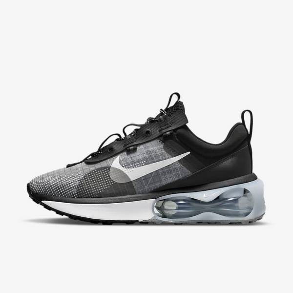 Black / Metal Silver / Grey / White Nike Air Max 2021 Women\'s Sneakers | NK780QMN