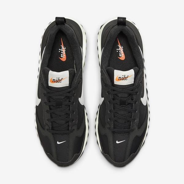 Black / Metal Silver / Orange / White Nike Air Max Dawn Women's Sneakers | NK287AGX