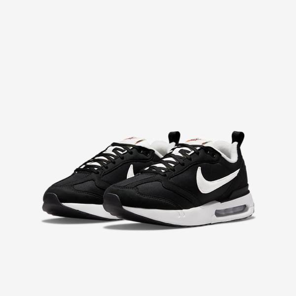 Black / Metal Silver / Orange / White Nike Air Max Dawn Older Kids' Sneakers | NK758MQB