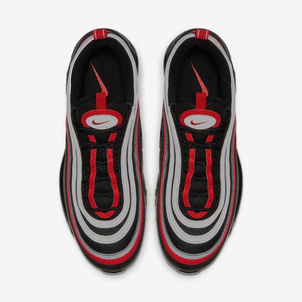 Black / Metal Silver / Red Nike Air Max 97 Men's Sneakers | NK639TVE