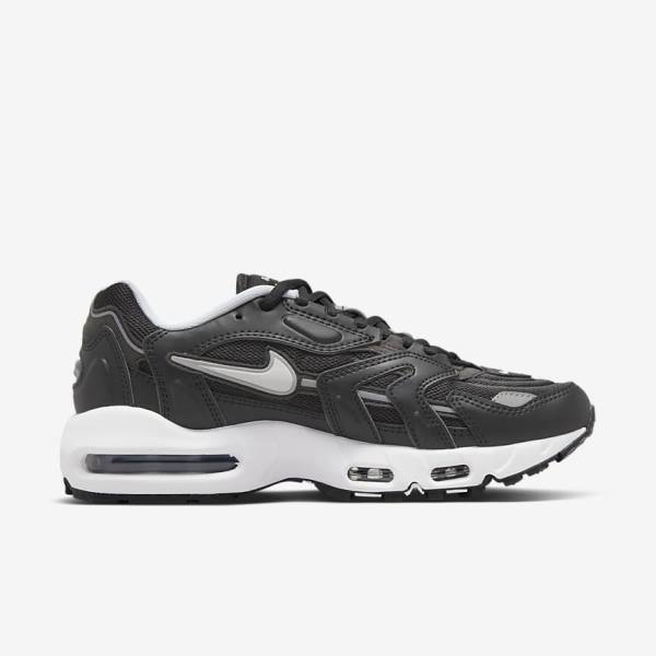 Black / Metal Silver / White Nike Air Max 96 2 Women's Sneakers | NK734KCL