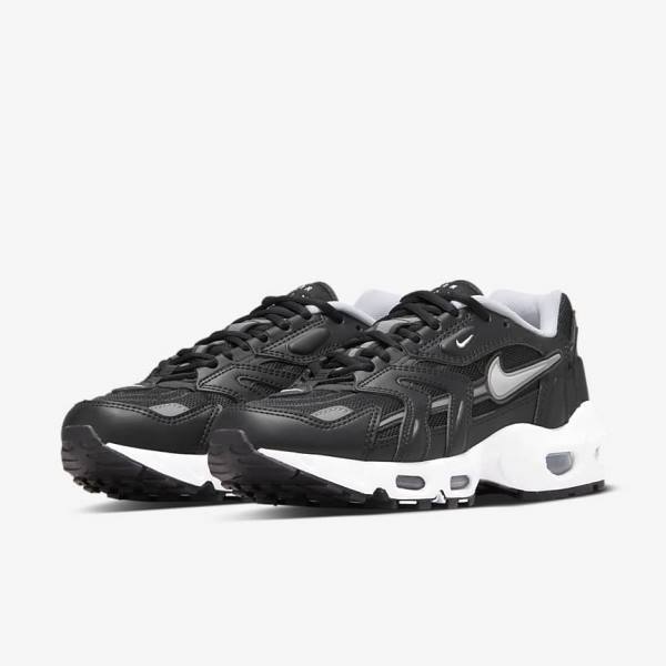 Black / Metal Silver / White Nike Air Max 96 2 Women's Sneakers | NK734KCL