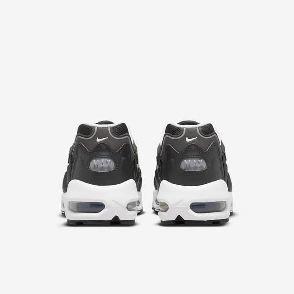 Black / Metal Silver / White Nike Air Max 96 2 Women's Sneakers | NK734KCL