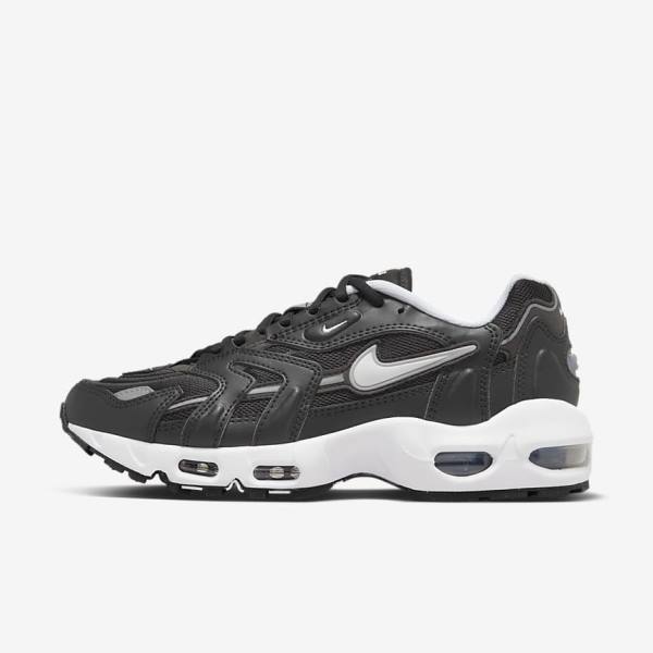 Black / Metal Silver / White Nike Air Max 96 2 Women\'s Sneakers | NK734KCL