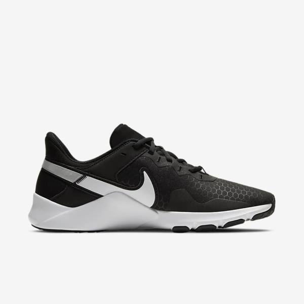 Black / Metal Silver / White Nike Legend Essential 2 Men's Training Shoes | NK375HSP