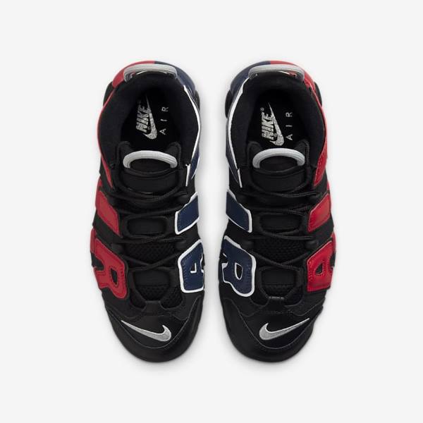 Black / Navy / White / Red Nike Air More Uptempo Older Kids' Sneakers | NK289KTA