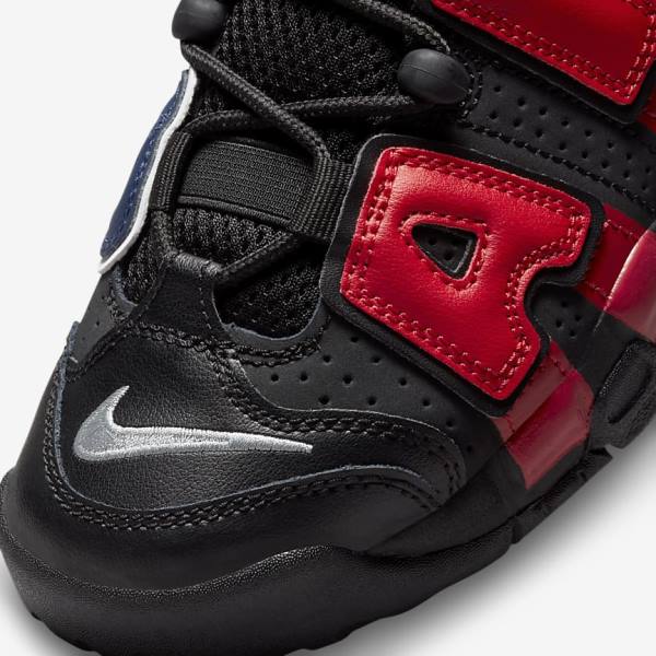 Black / Navy / White / Red Nike Air More Uptempo Older Kids' Sneakers | NK289KTA