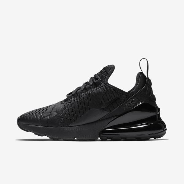 Black Nike Air Max 270 Older Kids\' Sneakers | NK036AZN