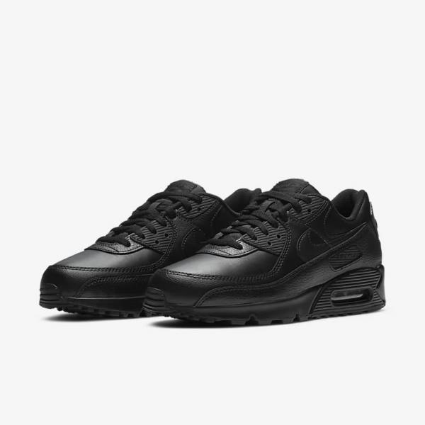 Black Nike Air Max 90 LTR Men's Sneakers | NK245PLS