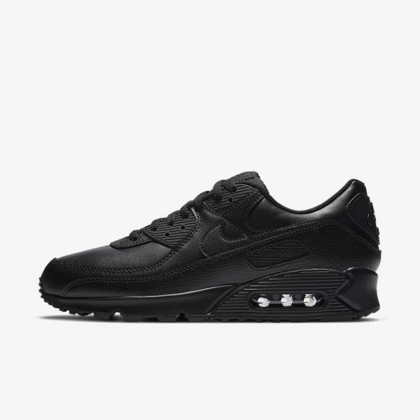 Black Nike Air Max 90 LTR Men\'s Sneakers | NK245PLS