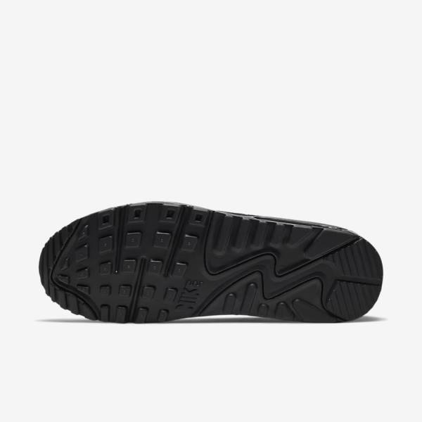 Black Nike Air Max 90 Men's Sneakers | NK497IAD