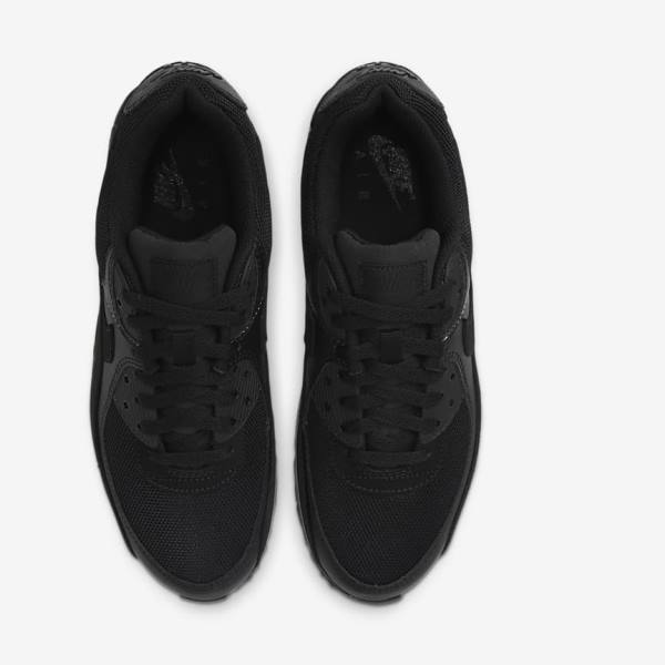 Black Nike Air Max 90 Men's Sneakers | NK497IAD