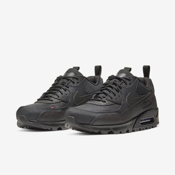 Black Nike Air Max 90 Surplus Men's Sneakers | NK093JBZ