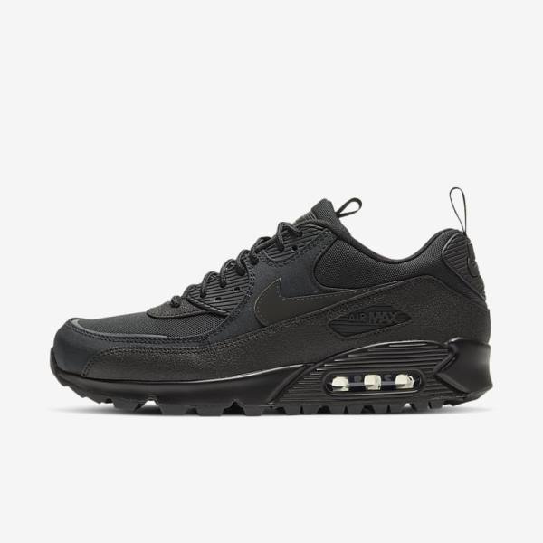 Black Nike Air Max 90 Surplus Men\'s Sneakers | NK093JBZ