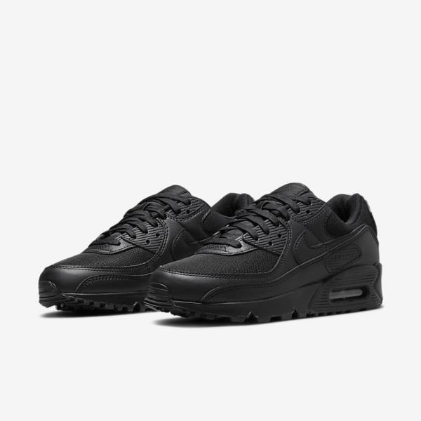 Black Nike Air Max 90 Women's Sneakers | NK251DGO