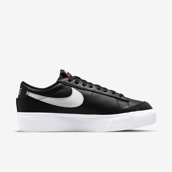 Black Nike Blazer Low Platform Women's Sneakers | NK962JVW