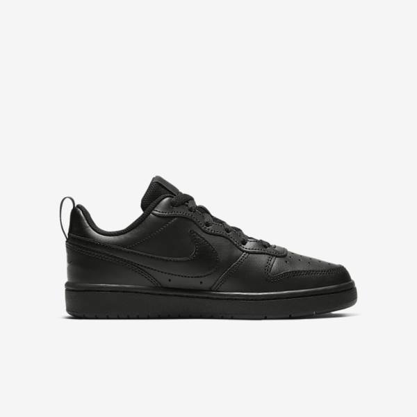 Black Nike Court Borough Low 2 Older Kids' Sneakers | NK863DTA