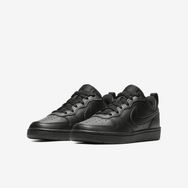 Black Nike Court Borough Low 2 Older Kids' Sneakers | NK863DTA