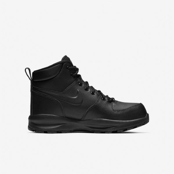 Black Nike Manoa LTR Older Boot Kids' Sneakers | NK568BUM