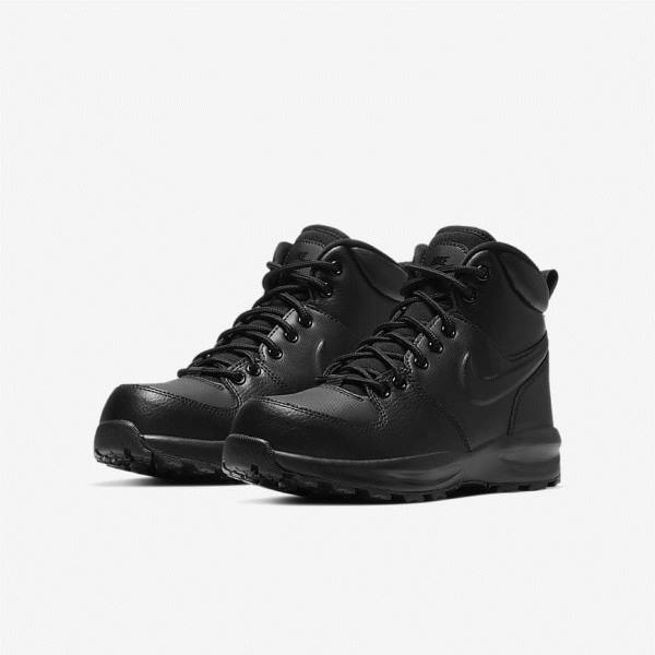 Black Nike Manoa LTR Older Boot Kids' Sneakers | NK568BUM