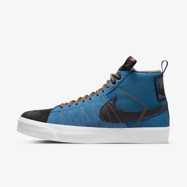 Black Nike SB Zoom Blazer Mid Premium Men\'s Sneakers | NK138XEI