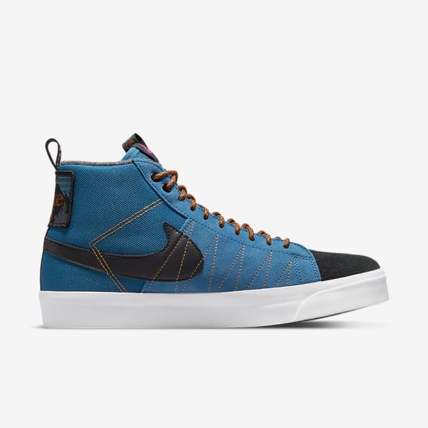 Black Nike SB Zoom Blazer Mid Premium Men's Skate Shoes | NK386WTK