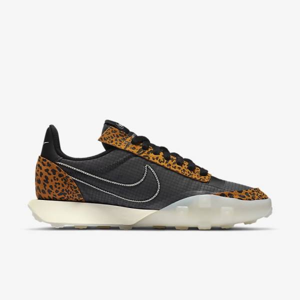 Black Nike Waffle Racer 2X Women's Sneakers | NK042UZF