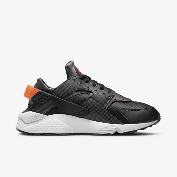 Black / Orange / Grey / White Nike Air Huarache Men's Sneakers | NK604WID