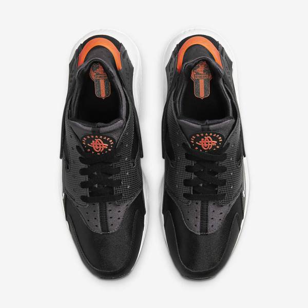 Black / Orange / Grey / White Nike Air Huarache Men's Sneakers | NK604WID