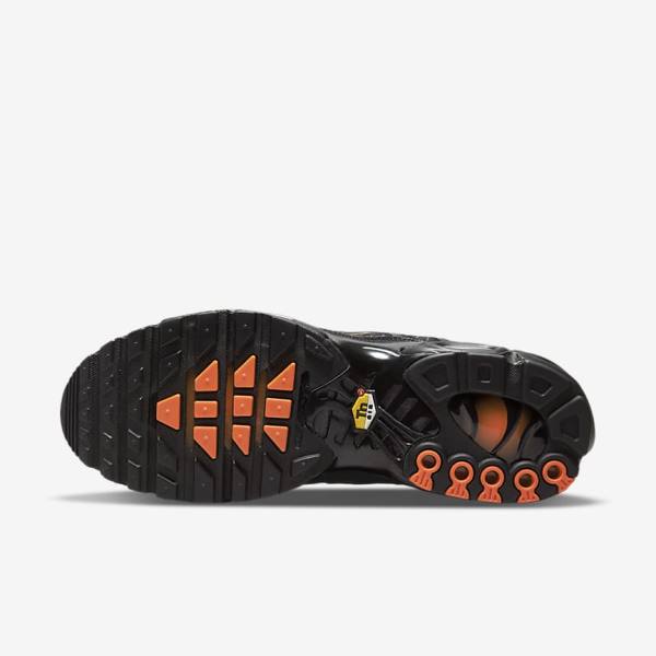 Black / Orange / Grey / White Nike Air Max Plus Men's Sneakers | NK826VWR