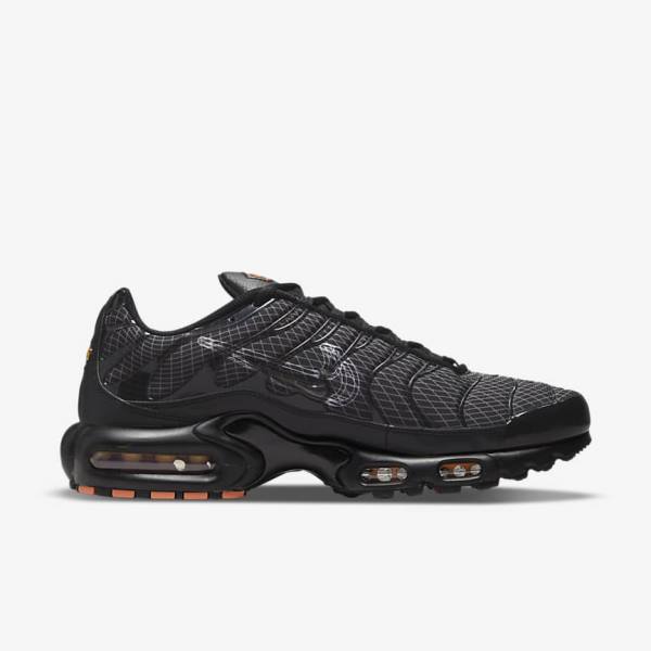 Black / Orange / Grey / White Nike Air Max Plus Men's Sneakers | NK826VWR