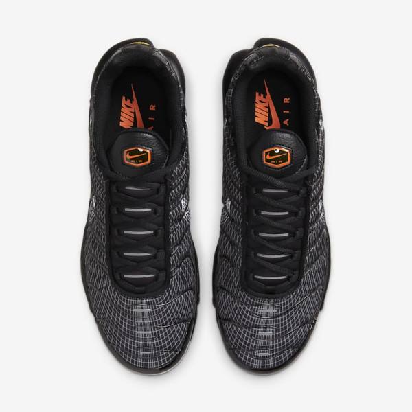 Black / Orange / Grey / White Nike Air Max Plus Men's Sneakers | NK826VWR