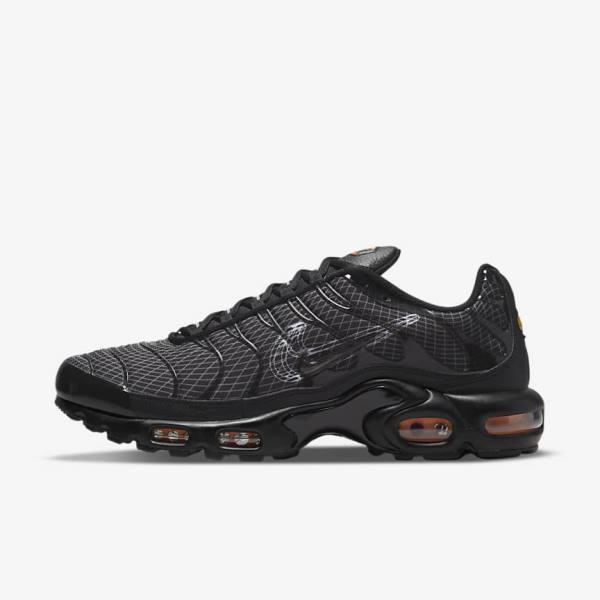 Black / Orange / Grey / White Nike Air Max Plus Men\'s Sneakers | NK826VWR