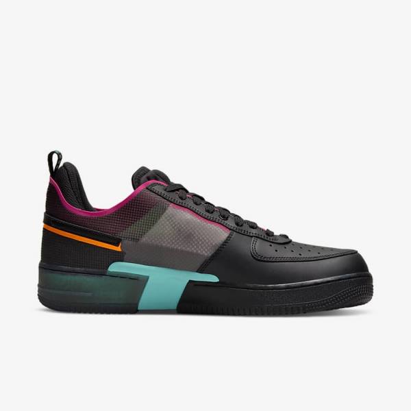 Black / Orange / Pink / Black Nike Air Force 1 React Men's Sneakers | NK234NLK